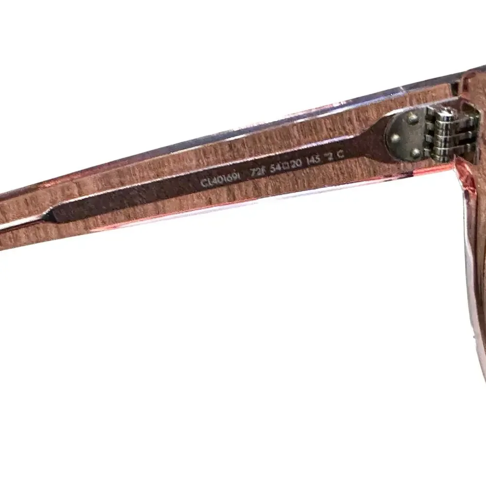 Celine CL40169I Audrey Pink Transparent Frame Gradient Round Sunglasses